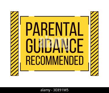 Parental guidance recommended label overlay Stock Vector