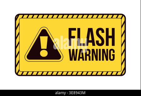 Flash warning label overlay Stock Vector