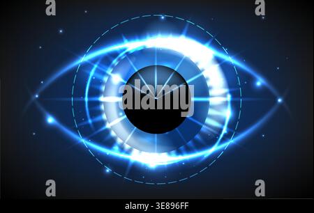Digital eye in the sky Stock Vector
