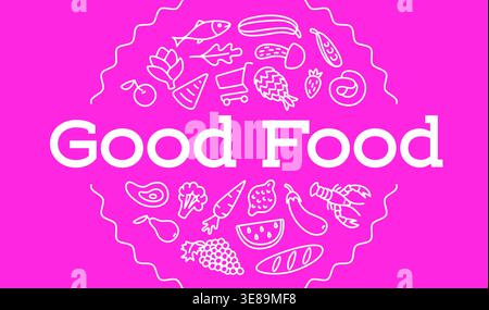 Healthy fresh food local symbol Stock Vector