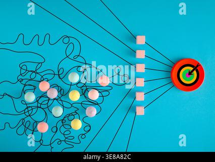 complex messy management, bureaucracy, red tape, communication and organization problems, business disruption, complicated decision tree, stock photo, Stock Photo