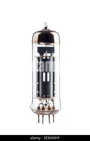 Vintage vacuum tube isolated on white background. Stock Photo