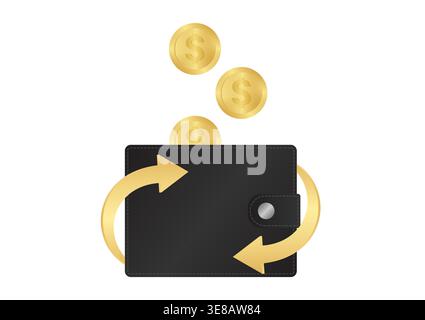 Cash Back or Money Refund. Cash Back Offer for Discount. Online Shopping Concept. Vector Illustration. Stock Vector