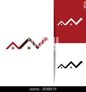 Modern house arrow icon design featuring clean lines and minimalist style, symbolizing home navigation, real estate direction, property movement, and Stock Vector