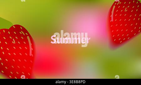 Vibrant summer mesh gradient background with Blurred Fruit soft color blends for ads, web design, banners, and marketing materials. vector illustration Stock Vector