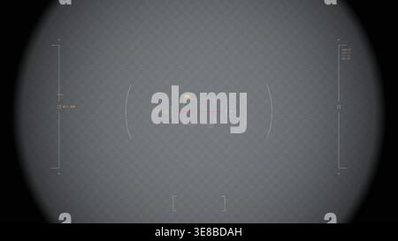 Scope and futuristic binoculars UI overlay view Stock Vector