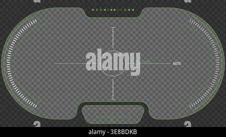 Futuristic binoculars sci-fi overlay view Stock Vector