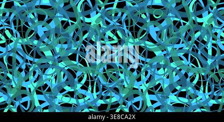 Seamless abstract background with neon circles . Hand drawn. Not AI, vector illustration. Stock Vector