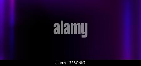 Purple neon light leak effect background. Old film bokeh flare overlay. Vintage photo filter texture template. Exposed saturated photography wallpaper. Vector blur ultraviolet gradient backdrop Stock Vector