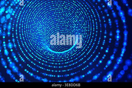 concept of big data or digital transformation, graphic of futuristic dotted element Stock Vector
