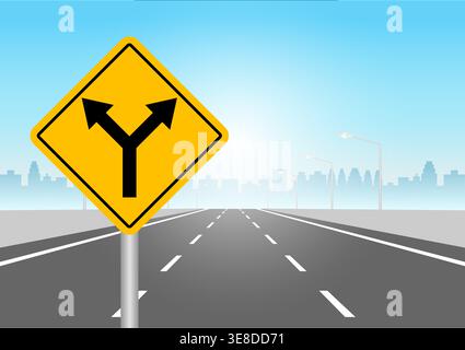 Traffic Sign. Folk Road Sign. Vector Illustration. Stock Vector