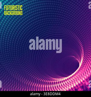 concept of big data or digital transformation, graphic of futuristic dotted element background Stock Vector