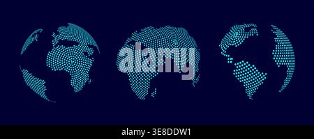 concept of global communication or world technology, graphic of dotted globe for decorative design Stock Vector