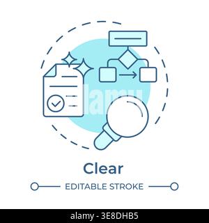 Clear soft blue concept icon Stock Vector