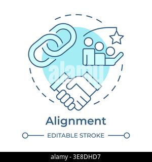 Alignment soft blue concept icon Stock Vector