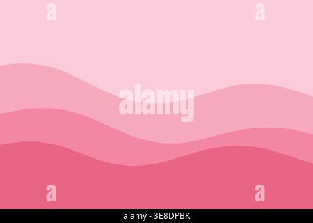 Pink soft gradient wave background, minimal flowing abstract curves, modern feminine pastel design, elegant wallpaper for branding, beauty Stock Vector