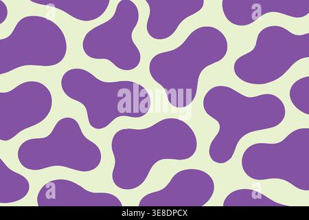 Purple irregular abstract pattern background, modern organic spots design, bold fluid shapes, trendy seamless texture for wallpaper, branding Stock Vector