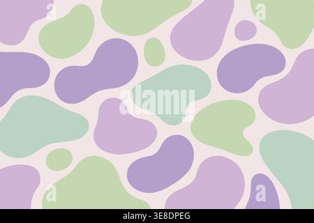 Pastel lavender organic pebble seamless abstract background Stock Vector