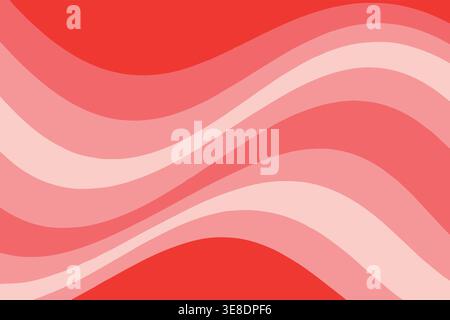 Pink layered flowing wave abstract background Stock Vector
