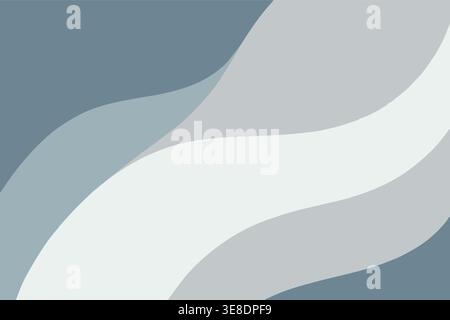 Soft blue layered organic abstract flowing background Stock Vector
