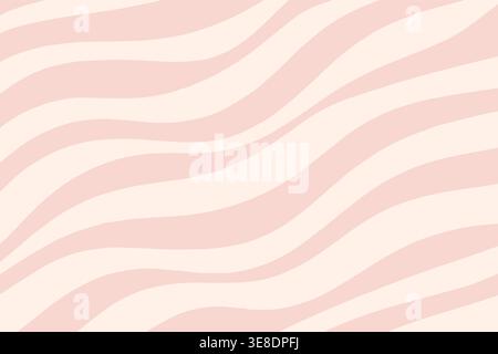 Soft beige flowing wavy abstract background pattern Stock Vector