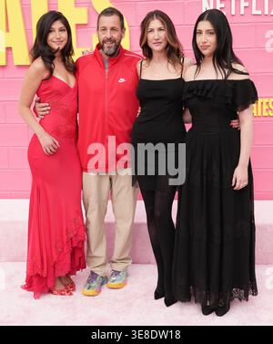 sunny sandler pink dress Adam Sandler Cheers on Teen Daughter at Premiere of Her New Movie