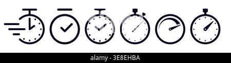 Time. Watch, clock. Quick timer Stock Vector