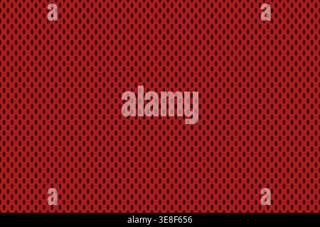 Red mesh fabric texture athletic jerseys vector illustration seamless background. Stock Vector