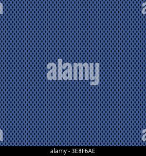 Blue athletic jersey fabric seamless mesh vector illustration pattern. Stock Vector