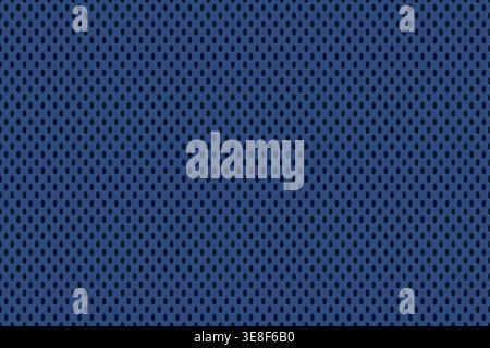 Blue athletic jersey fabric seamless mesh vector illustration pattern. Stock Vector