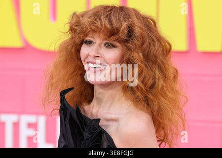 HOLLYWOOD, LOS ANGELES, CALIFORNIA, USA - APRIL 13: Natasha Lyonne wearing Christian Siriano Fall 2026 arrives at the Los Angeles Premiere Of Netflix's 'Roommates' held at The Egyptian Theatre on April 13, 2026 in Hollywood, Los Angeles, California, United States. (Photo by Xavier Collin/Image Press Agency) Stock Photo