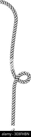Whimsical rope frames with nautical knots and braided borders. Stock Vector