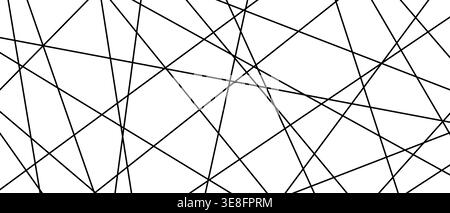 Chaotic straight diagonal strokes create dynamic monochrome vector texture. Stock Vector