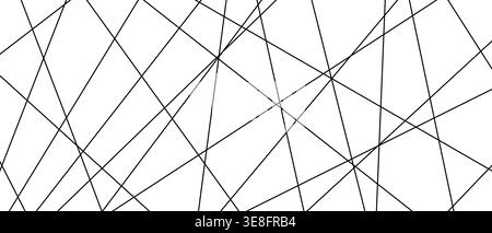 Chaotic straight diagonal strokes create dynamic monochrome vector texture. Stock Vector
