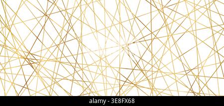 Straight random chaotic geometric lines form striking abstract vector pattern with irregular angles chaotic arrangement Stock Vector