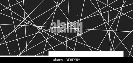 Chaotic straight diagonal strokes create dynamic monochrome vector texture. Stock Vector