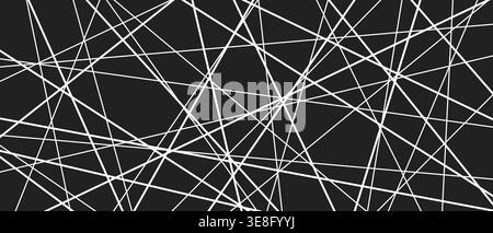 Chaotic straight diagonal strokes create dynamic monochrome vector texture. Stock Vector