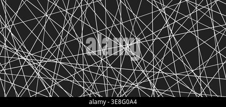 Chaotic straight diagonal strokes create dynamic monochrome vector texture. Stock Vector