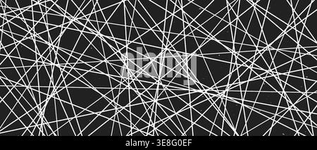 Chaotic straight diagonal strokes create dynamic monochrome vector texture. Stock Vector