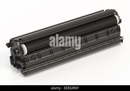 Laser printer toner solated on white background. 3D illustration. Stock Photo