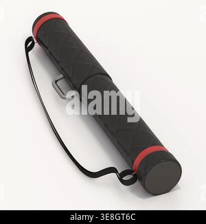 Blueprint tube isolated on white background. 3D illustration. Stock Photo