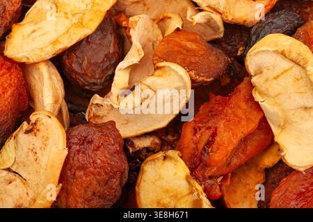 preserved apple fruits mix texture Stock Photo