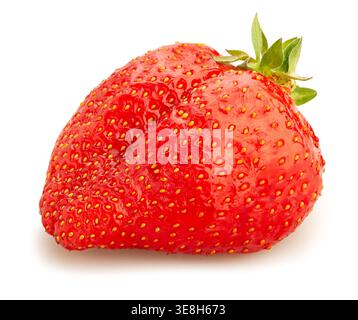 giant strawberry path isolated on white Stock Photo
