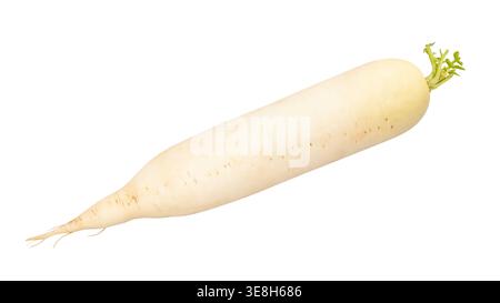 daikon path isolated on white Stock Photo
