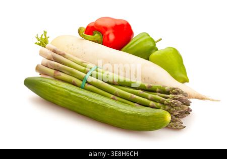 vegetable mix path isolated on white Stock Photo