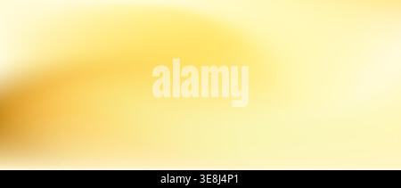 Butter yellow gradient background. Smooth soft cream blurred texture backdrop. Pale pastel yellow flowing liquid effect wallpaper for banner, flyer, presentation. Abstract universal cover. Vector Stock Vector