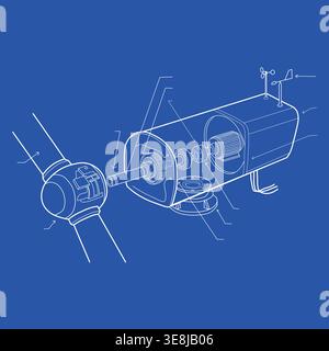 Technical Diagram of a Wind Turbine Nacelle – Engineering Illustration for Renewable Energy Education. Stock Vector