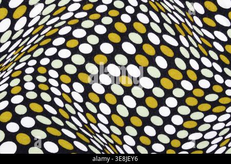 White material in yellow and white dots, a background or texture Stock Photo