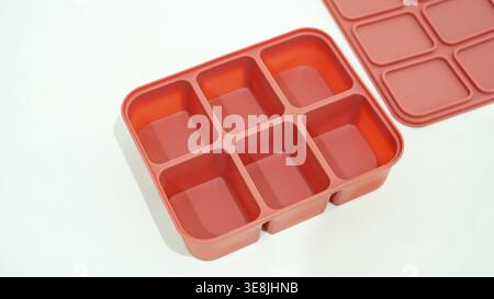 Empty Silicone Ice Cube Tray Stock Photo
