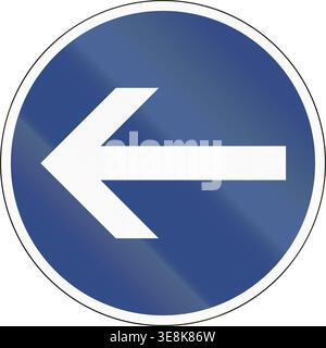 German traffic sign: Turn left Stock Photo